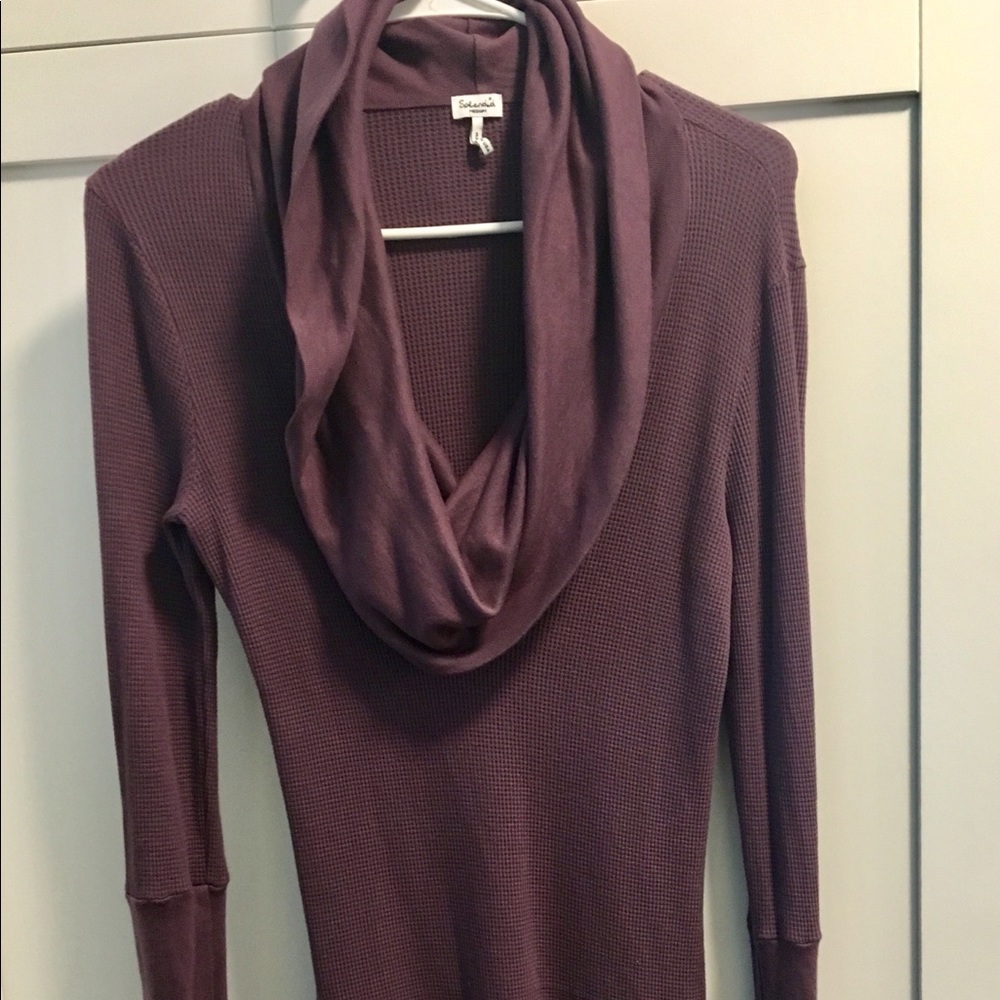 Splendid cowl neck thermal sweater